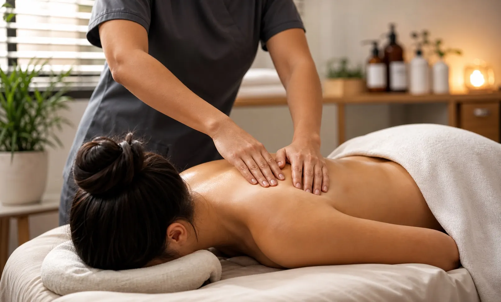 Escena de terapia de masaje